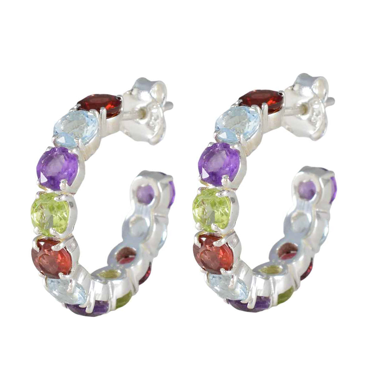 Ivana Multicolor Stud Earrings Online - Trendy Gemstone Style Multi multicolor Stud