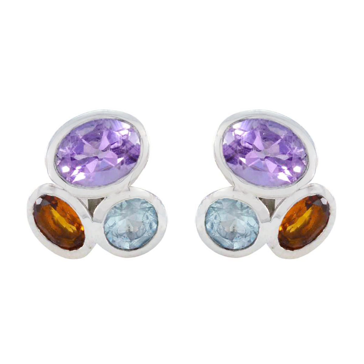 Nova Multicolor Stud Earrings for Everyday Glam Multi multicolor Stud