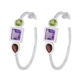 Ha-eun Multicolor Stud Earrings for Everyday Glam Multi multicolor Stud