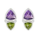 Aaliyah Multicolor Stud Earrings for Everyday Glam Multi multicolor Stud