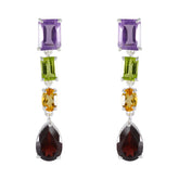 Milagros Multicolor Stud Earrings for Any Occasion Multi multicolor Stud