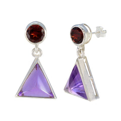Maria Multicolor Stud Earrings - Trendy Gemstone Style