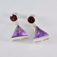 Maria Multicolor Stud Earrings - Trendy Gemstone Style