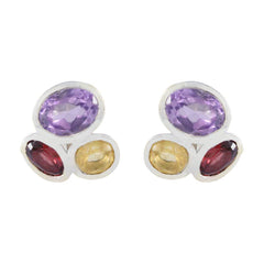 Olivia Multicolor Stud Earrings for Everyday Glam Multi multicolor Stud