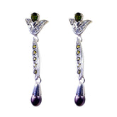 Nisa Multicolor Stud Earrings for Everyday Glam Tourmaline multicolor Stud