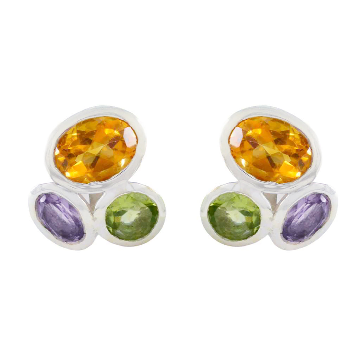 Ida Multicolor Stud Earrings for Everyday Glam Multi multicolor Stud
