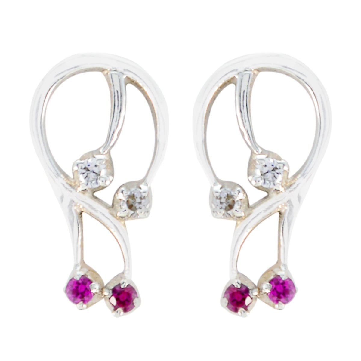 Audrey Multicolor Stud Earrings for Everyday Glam Multi CZ multicolor Stud