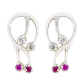 Audrey Multicolor Stud Earrings for Everyday Glam Multi CZ multicolor Stud