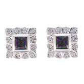 Sarah Multicolor Stud Earrings for Everyday Glam Mystic Quartz multicolor Stud