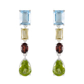 Micaela Multicolor Stud Earrings for Everyday Wear Multi multicolor Stud