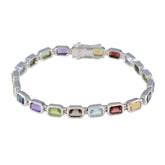 Mia Multicolor Tennis Bracelet for Colorful Elegance Multi Gemstone multicolor