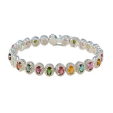 Yasmine Multicolor Tennis Bracelet for Stylish Vibes Tourmaline multicolor