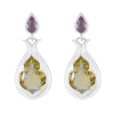 Giulia Multicolor Toi et Moi Earrings - Vibrant Gemstone Glam Multi multicolor Stud