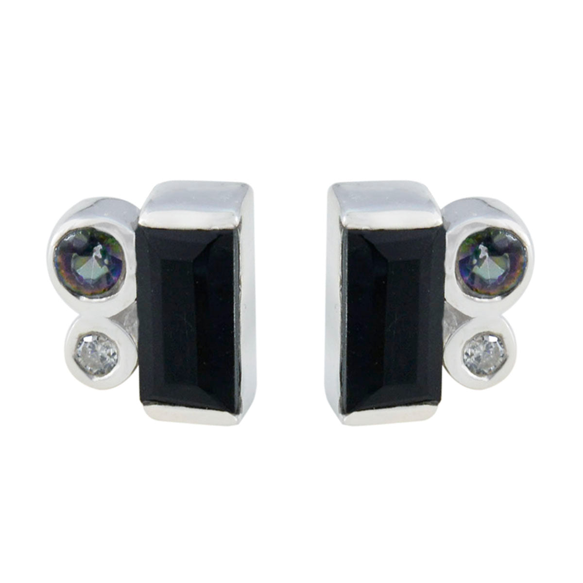 Nayara Multicolor Trilogy Stud Earrings for Stylish Looks Multi multicolor Stud