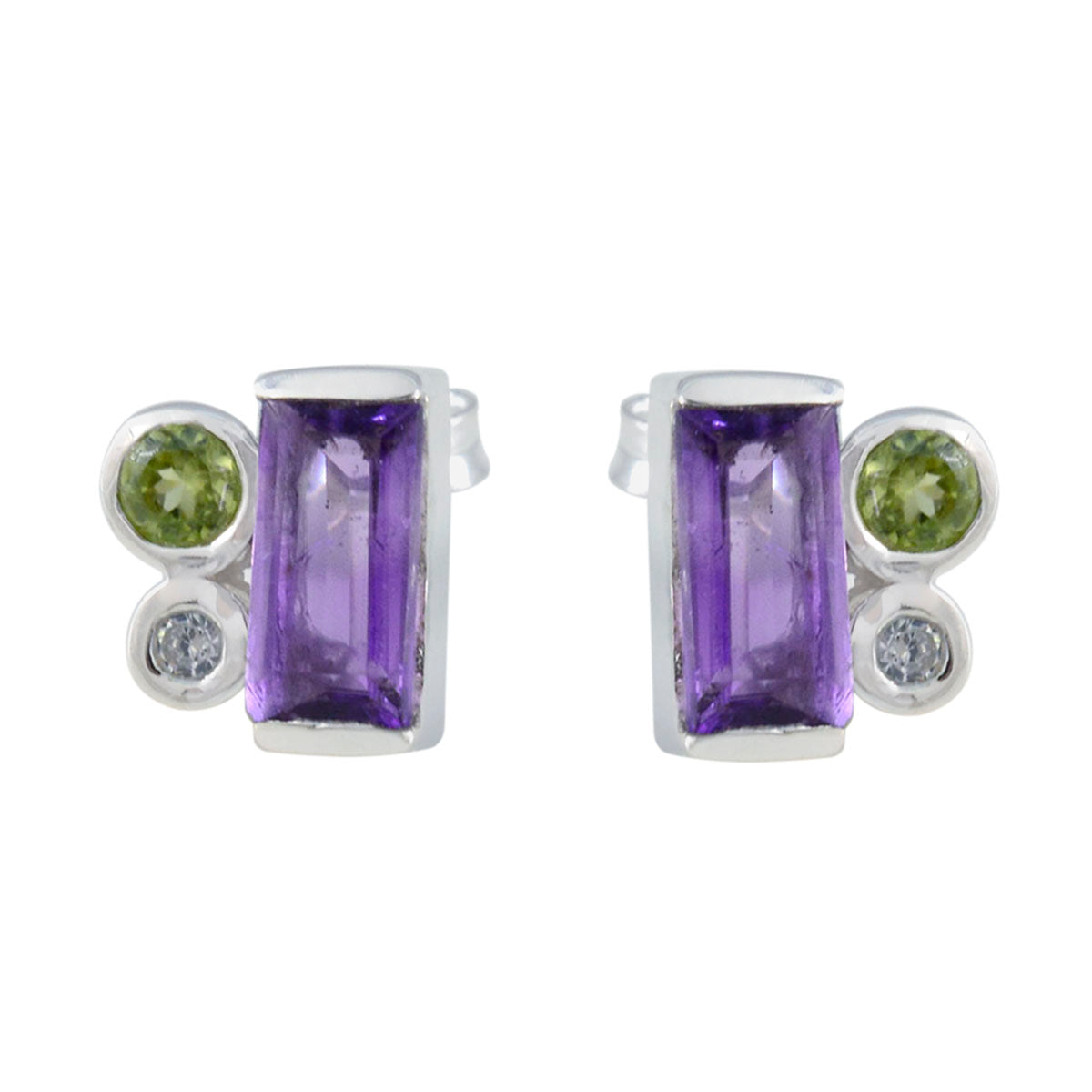 Mariana Multicolor Trilogy Stud Earrings for Everyday Glam Multi multicolor Stud
