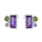 Mariana Multicolor Trilogy Stud Earrings for Everyday Glam Multi multicolor Stud