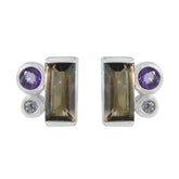 Milagros Multicolor Trilogy Stud Earrings for Any Occasion Multi multicolor Stud