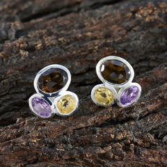 Dayana Multicolor Trilogy Stud Earrings for Any Occasion