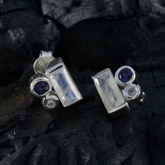 Natalia Multicolor Trilogy Stud Earrings for Glam Style