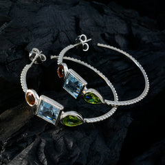 Sophia Multicolor Trilogy Stud Earrings for Everyday Glam