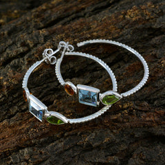 Sophia Multicolor Trilogy Stud Earrings for Everyday Glam