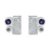 Natalia Multicolor Trilogy Stud Earrings for Glam Style Multi multicolor Stud
