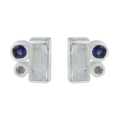 Natalia Multicolor Trilogy Stud Earrings for Glam Style Multi multicolor Stud