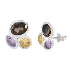 Dayana Multicolor Trilogy Stud Earrings for Any Occasion
