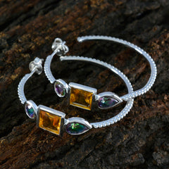 Tereza Multicolor Trilogy Stud Earrings for Everyday Glam