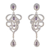 Priya Multiple Stud Earrings Fashion for Glam Looks Amethyst Purple Stud