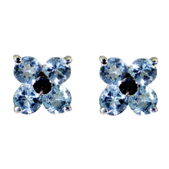 Isadora Multiple Stud Earrings India - Sparkling Style Blue topaz Blue Stud