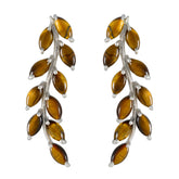 Patricia Multiple Stud Earrings India - Elegant Design Tiger Eye Brown Stud