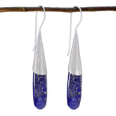 Naomi Blue Solitaire Earrings for Stylish Everyday Wear Lapis Lazuli Blue Dangle