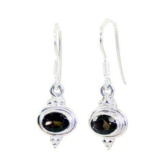 Naomi Brown Dangle Earrings for Everyday Glam Smoky Quartz Brown Dangle