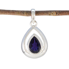 Natalia Blue Fairytale Pendant - Elegant Teardrop Design Iolite Blue Blue