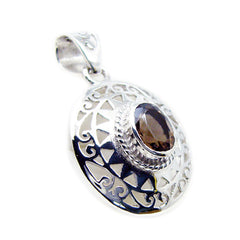 Natalie Brown Retro Pendant with Smoky Gemstone
