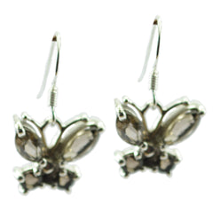 Nayara Brown Dangle Earrings with Elegant Butterfly Design