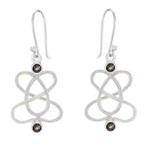 Noelia Brown Dangle Earrings - Elegant Fashion Statement Smoky Quartz Brown Dangle