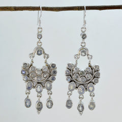 Noelia White Statement Earrings for Fashion Lovers