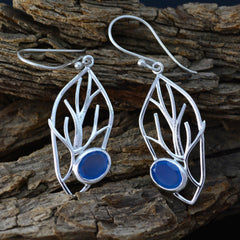 Nora Blue Dangle Earrings with Nature-Inspired Design