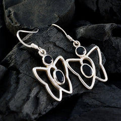 Nova Black Slim Earrings - Stylish Butterfly Design