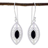 Nova Black Solitaire Earrings - Elegant Fashion Jewelry Black Onyx Black Dangle