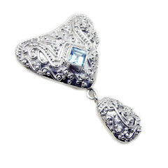 Nova Blue Statement Pendant with Intricate Design