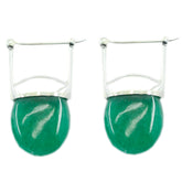 Nova Green Solitaire Earrings - Stunning Gemstone Jewelry Indian Emerald Green Stud