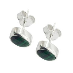 Nova Green Solitaire Stud Earrings for Everyday Glam