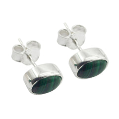 Nova Green Solitaire Stud Earrings for Everyday Glam