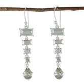 Olivia Green Dangle Earrings - Stylish Gemstone Jewelry Green Amethyst Green Dangle
