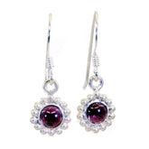Olivia Red Dangle Earrings for Glamorous Looks Garnet Red Dangle