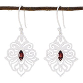 Olivia Red Solitaire Earrings for Everyday Glam Garnet Red Dangle