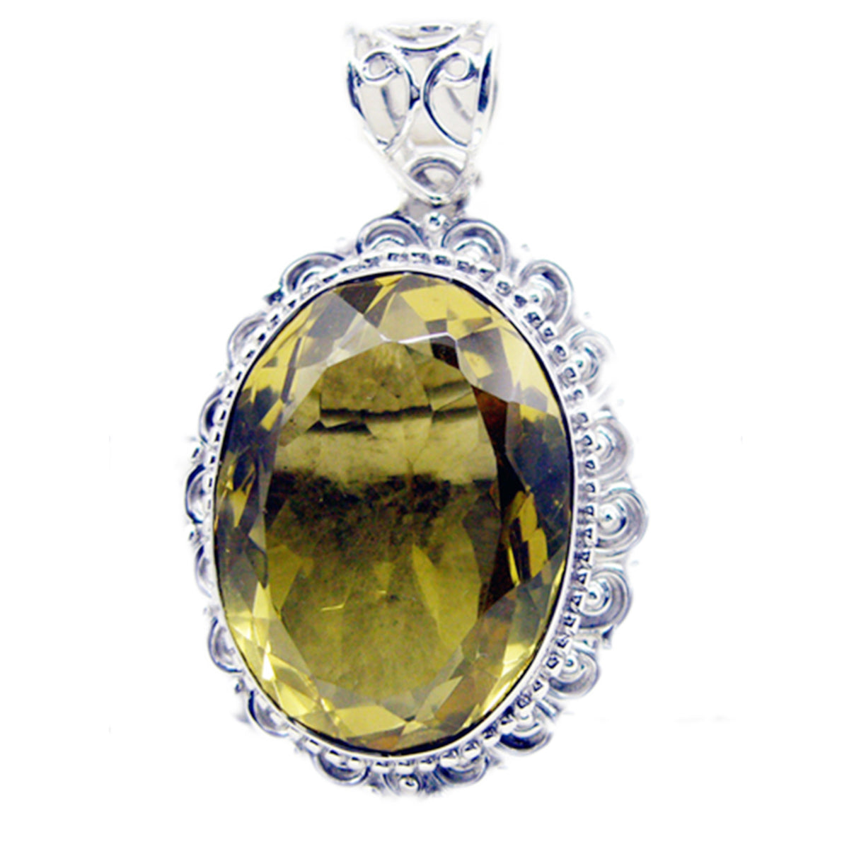 Olivia Yellow Chunky Pendant - Vibrant Gemstone Jewellery Lemon Quartz Yellow Yellow